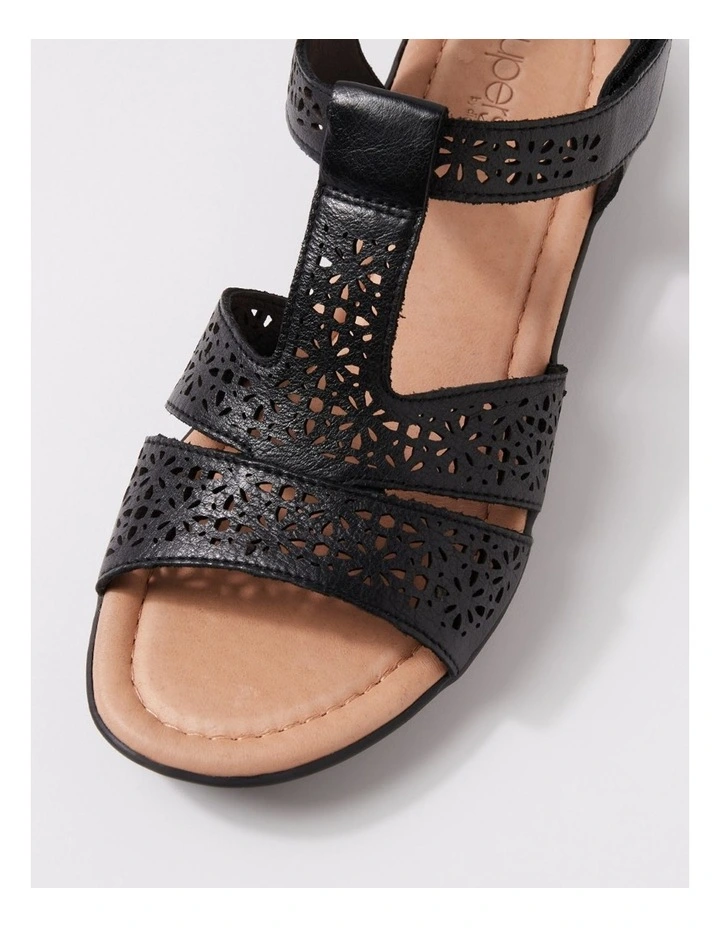 Boom Black Leather Sandals image 4