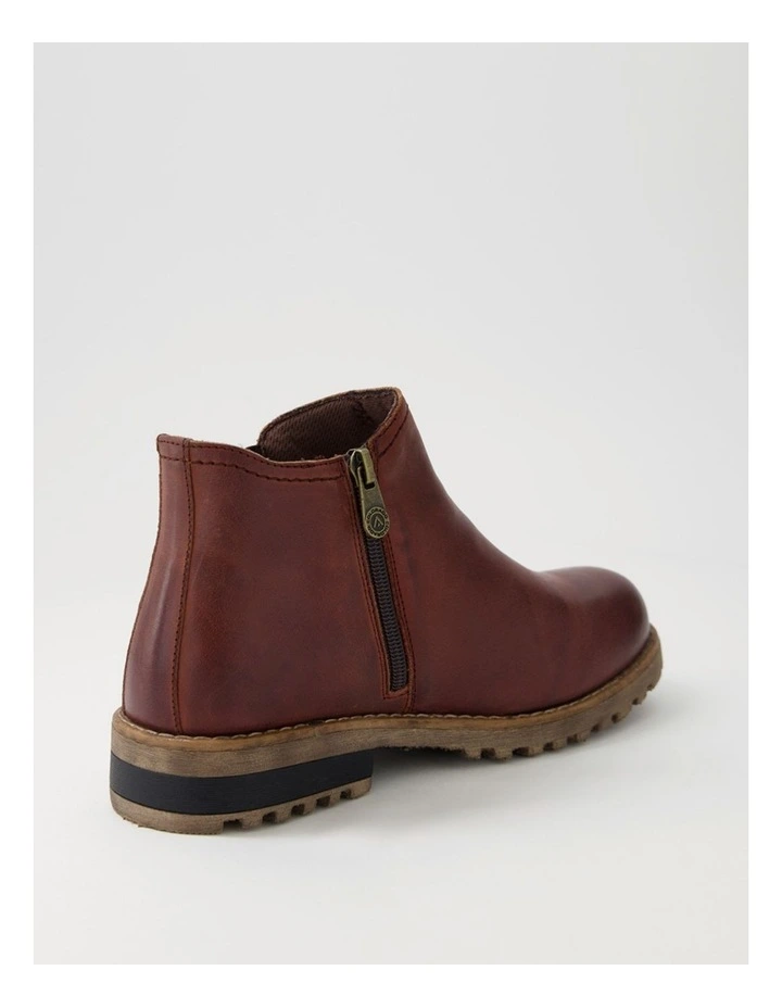 Amo Mid Brown Leather Ankle Boots image 3