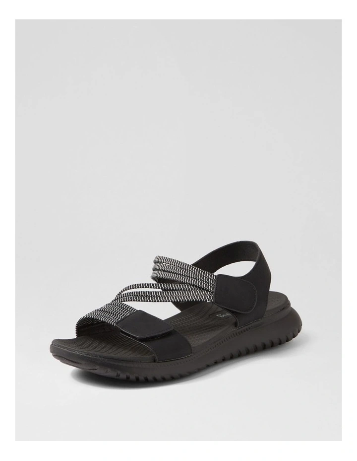 Edwyna Black Elastic Sandals image 2