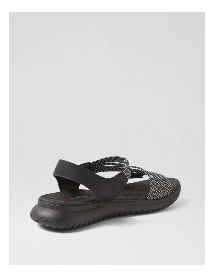 Edwyna Black Elastic Sandals image 3