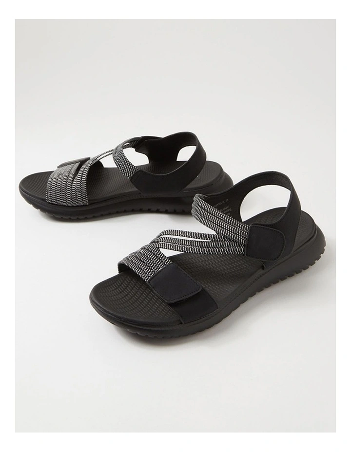 Edwyna Black Elastic Sandals image 5