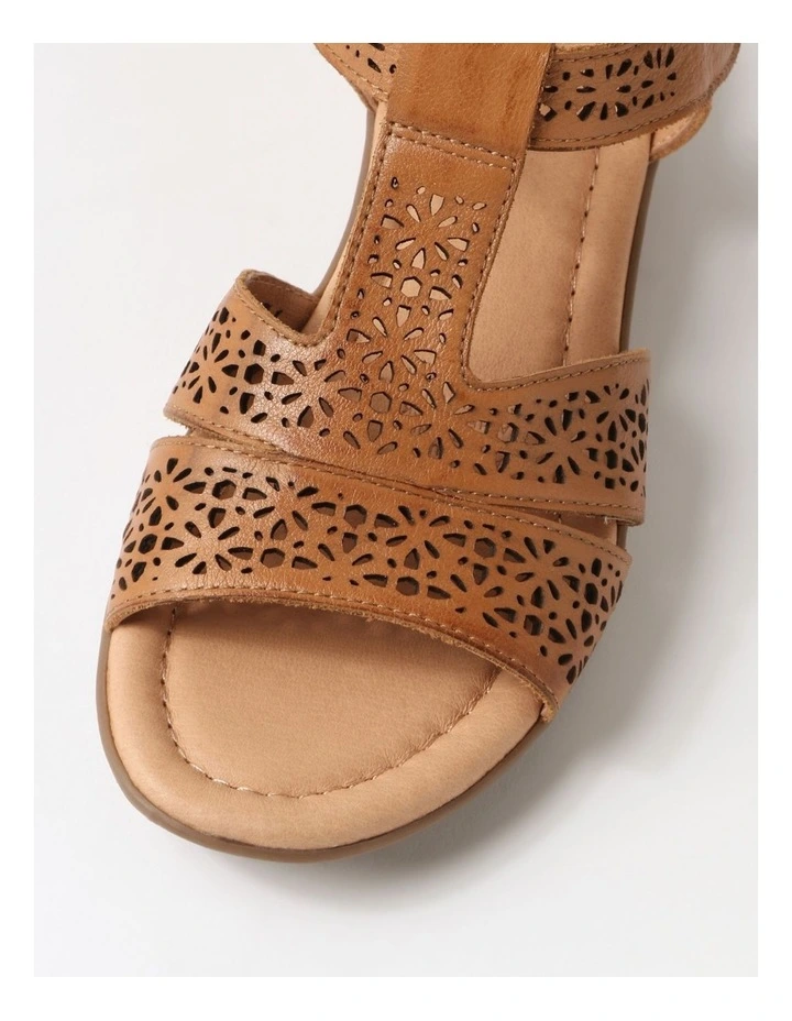 Boom Dark Tan Gum Sole Leather Sandals image 4
