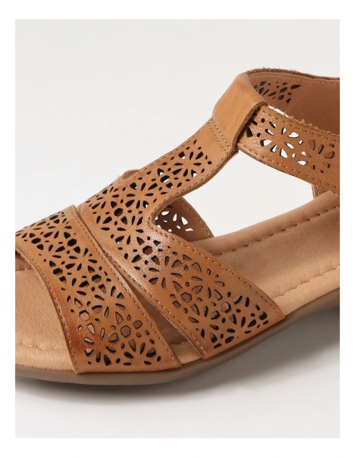 Boom Dark Tan Gum Sole Leather Sandals image 5