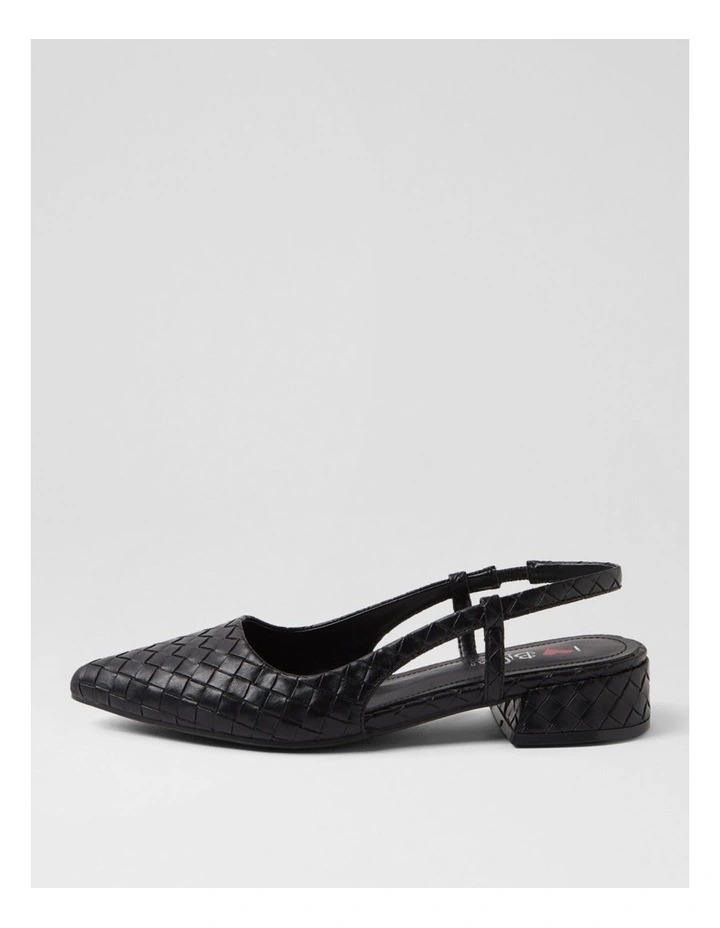 Torranzi Black Emboss Flat Shoes image 1
