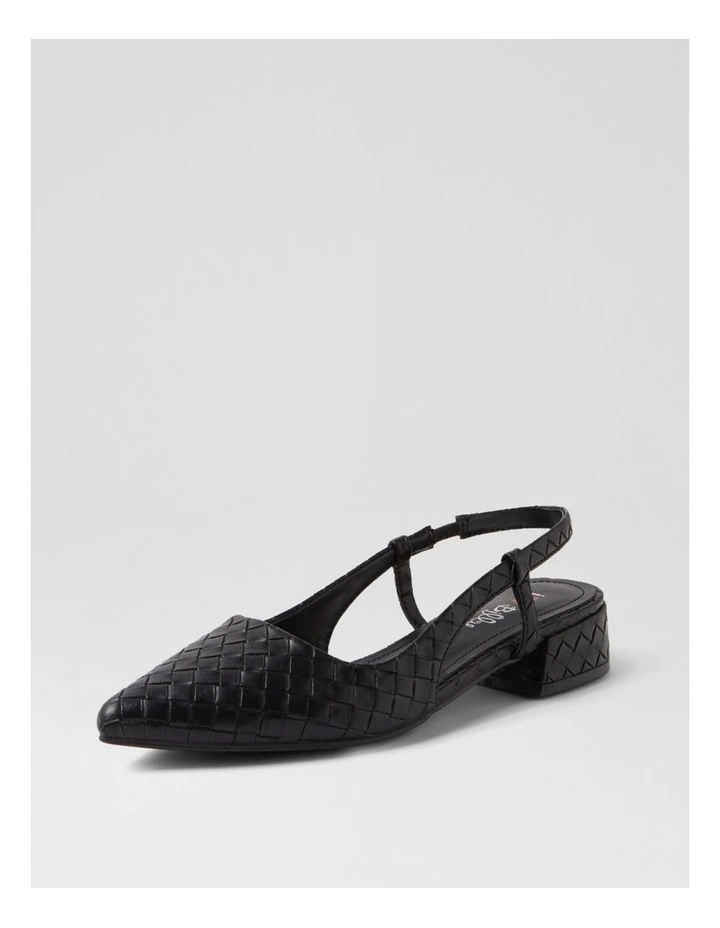 Torranzi Black Emboss Flat Shoes image 2
