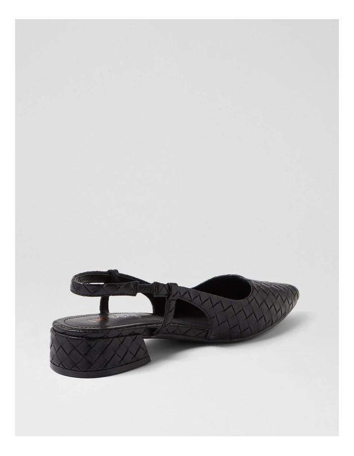 Torranzi Black Emboss Flat Shoes image 3