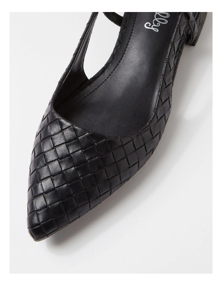 Torranzi Black Emboss Flat Shoes image 4