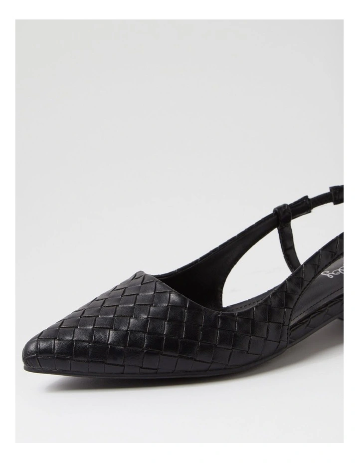 Torranzi Black Emboss Flat Shoes image 5