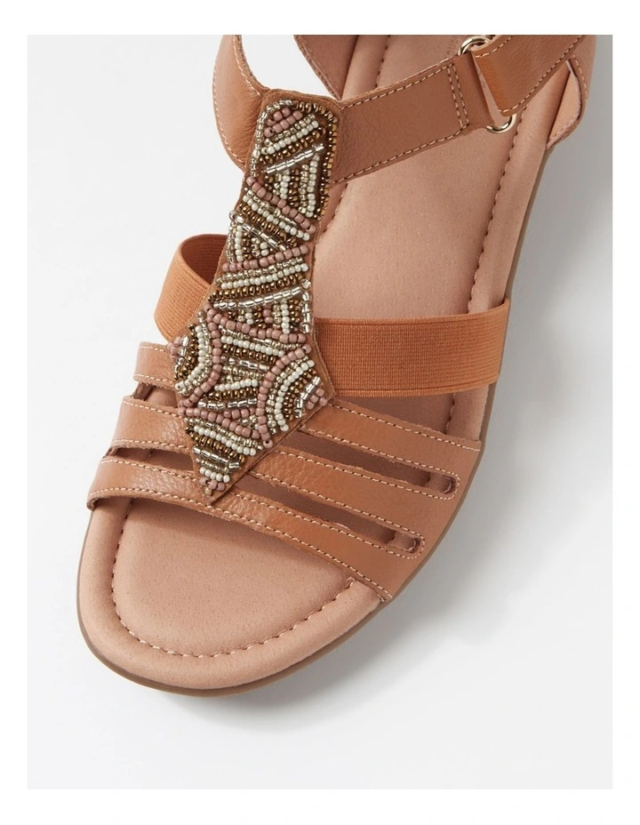 Brownyn Dark Tan Leather Sandals image 4