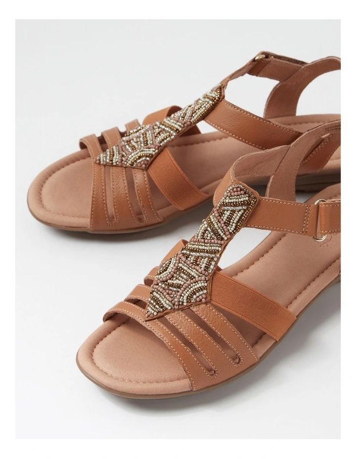 Brownyn Dark Tan Leather Sandals image 5
