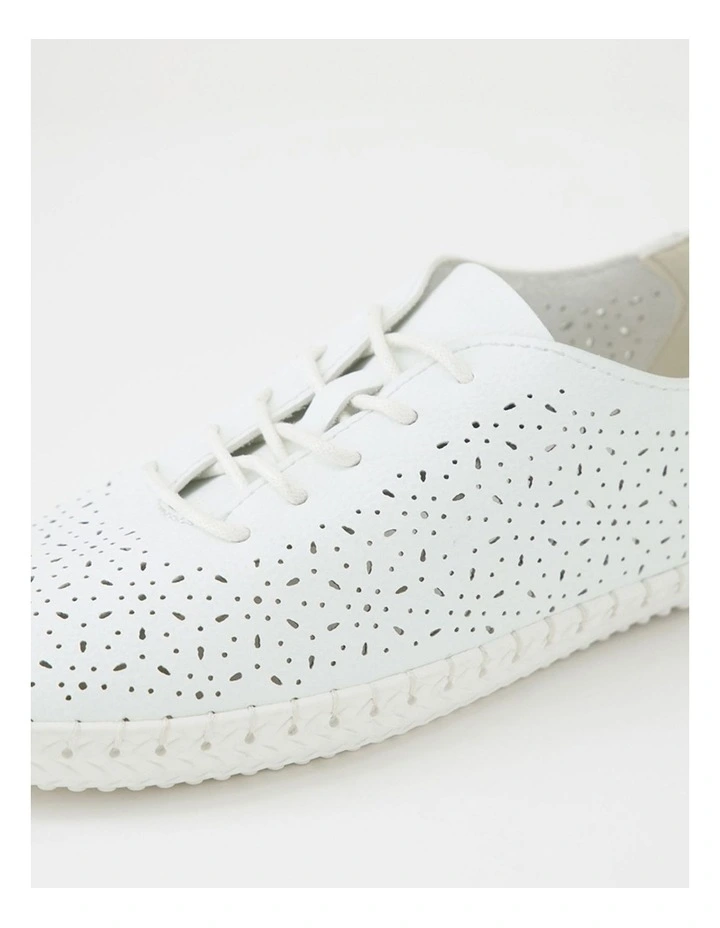 Gollik White Flat Shoes image 5