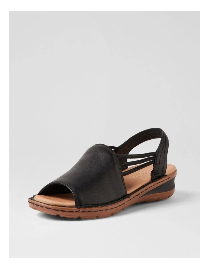 Barrina Black Gum Leather Sandals image 2