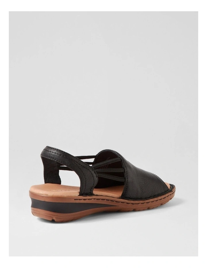 Barrina Black Gum Leather Sandals image 3