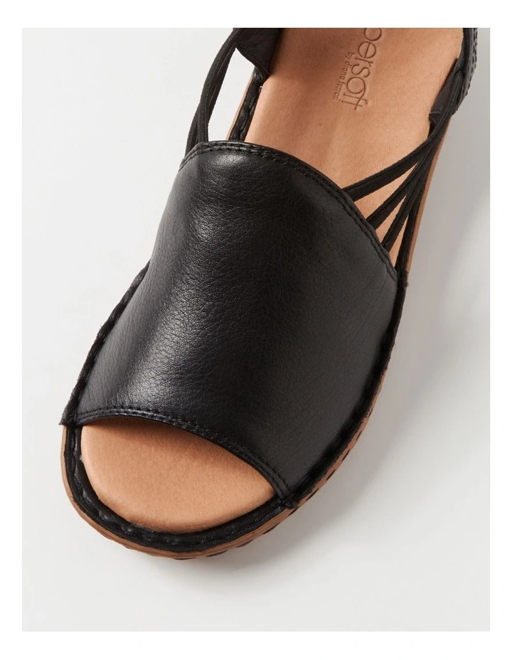 Barrina Black Gum Leather Sandals image 4