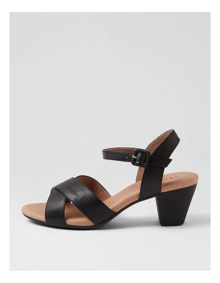 Ingrids Black Leather Sandals image 1