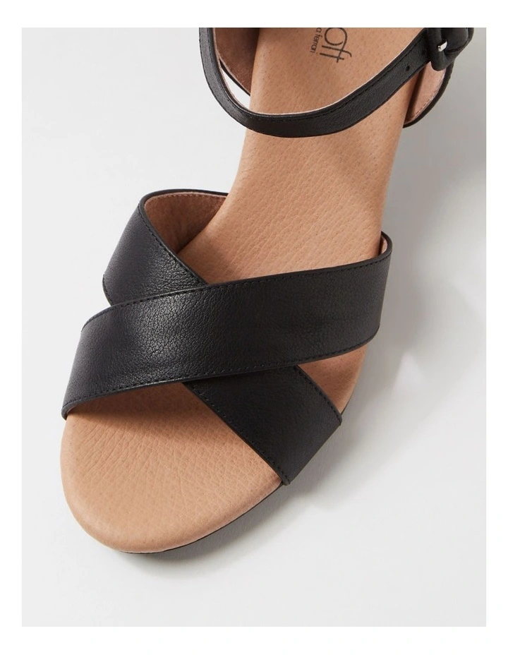 Ingrids Black Leather Sandals image 4