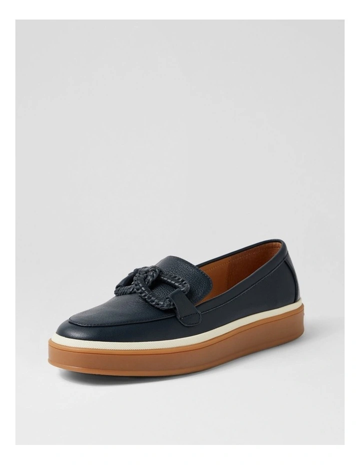 Pottega Navy Leather Loafers image 2