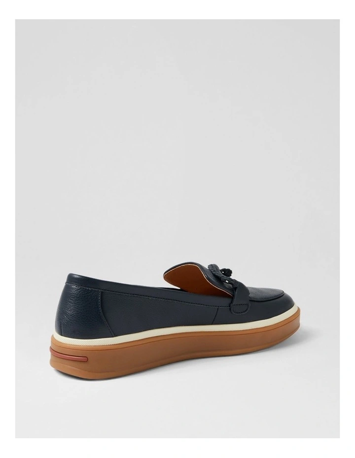 Pottega Navy Leather Loafers image 3