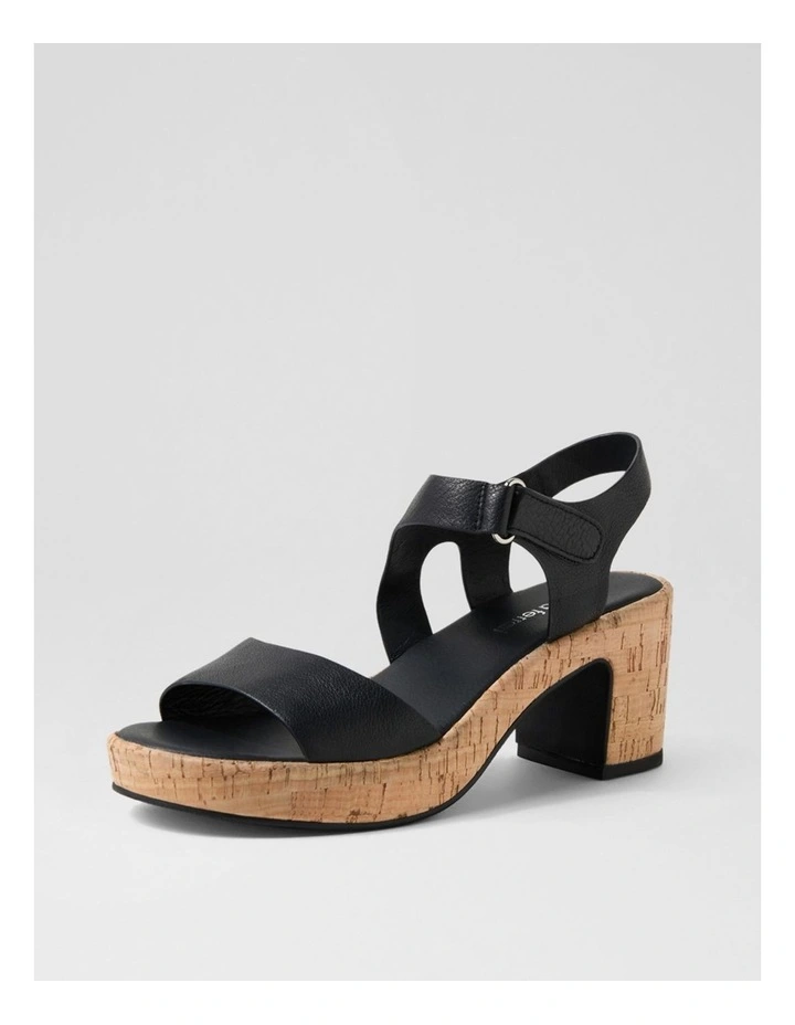 Bollings Black Cork Leather Sandals image 2