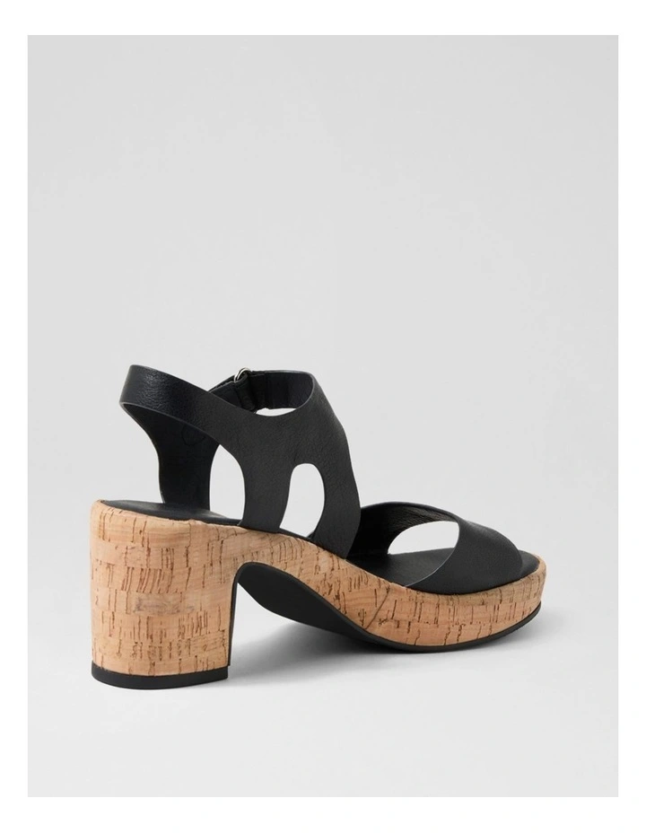 Bollings Black Cork Leather Sandals image 3