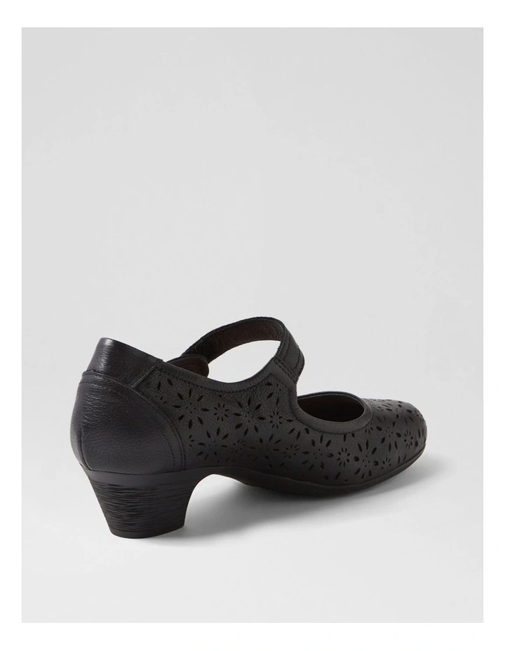 Lindeal Black Leather Heels image 3