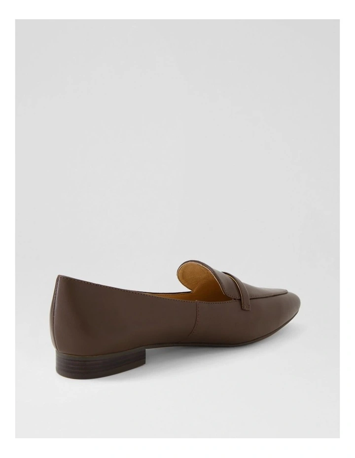 Daele Choc Dark Brown Leather Flat Shoes image 3