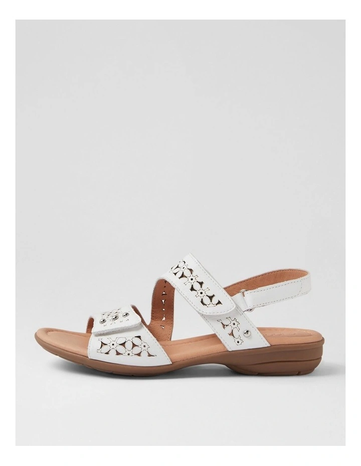 Bluebird White Leather Sandals image 1