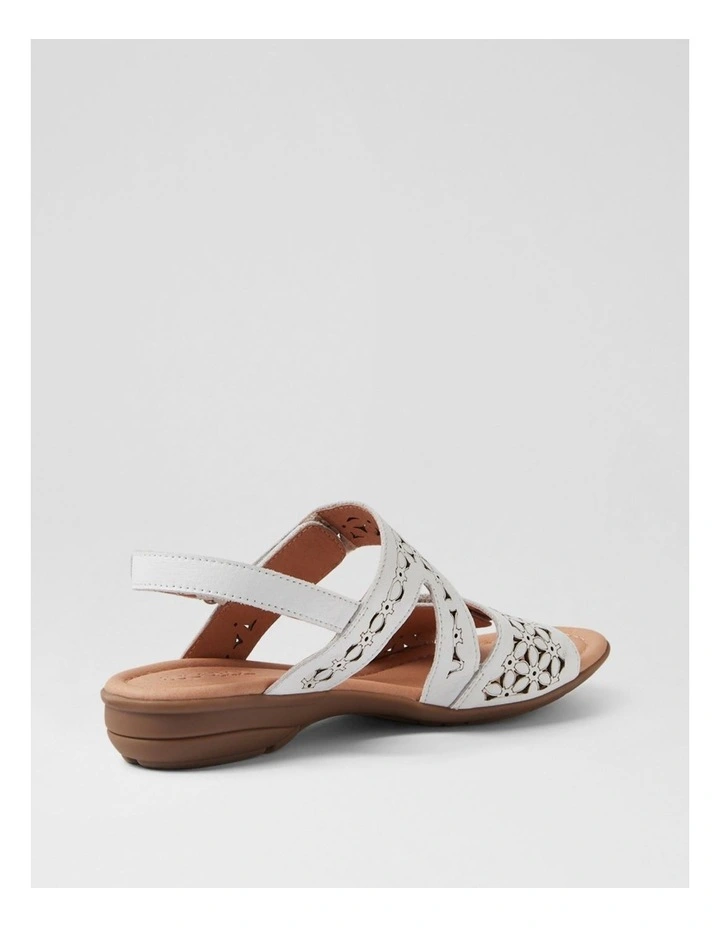 Bluebird White Leather Sandals image 3