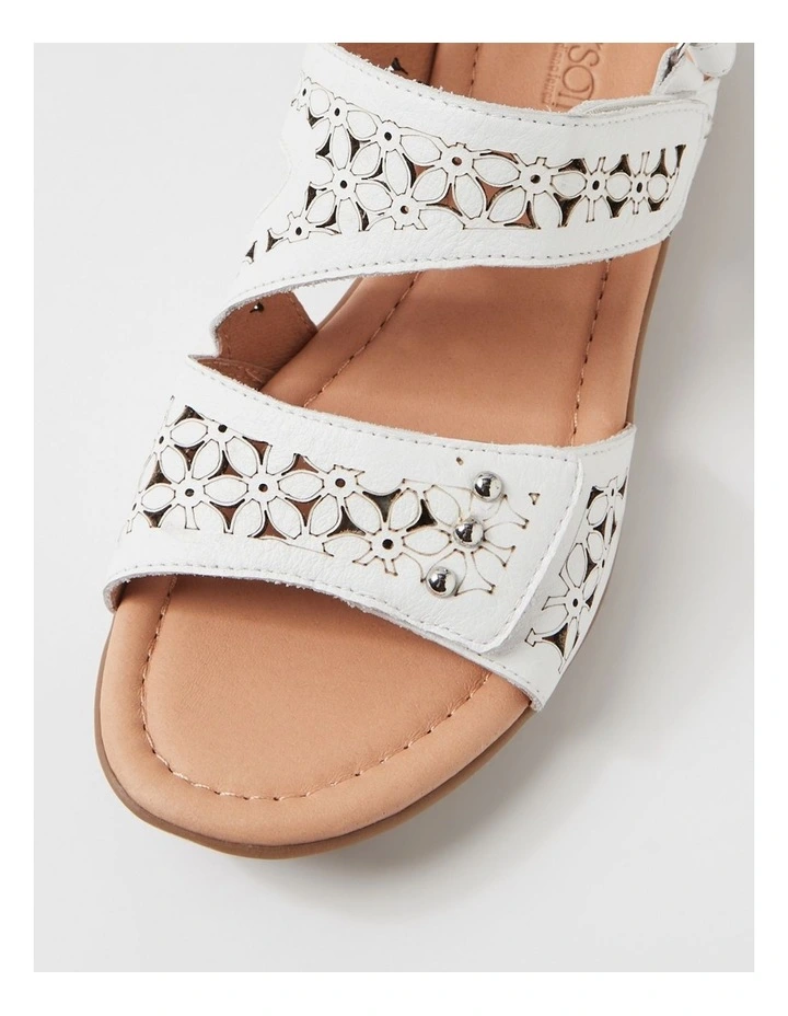 Bluebird White Leather Sandals image 4