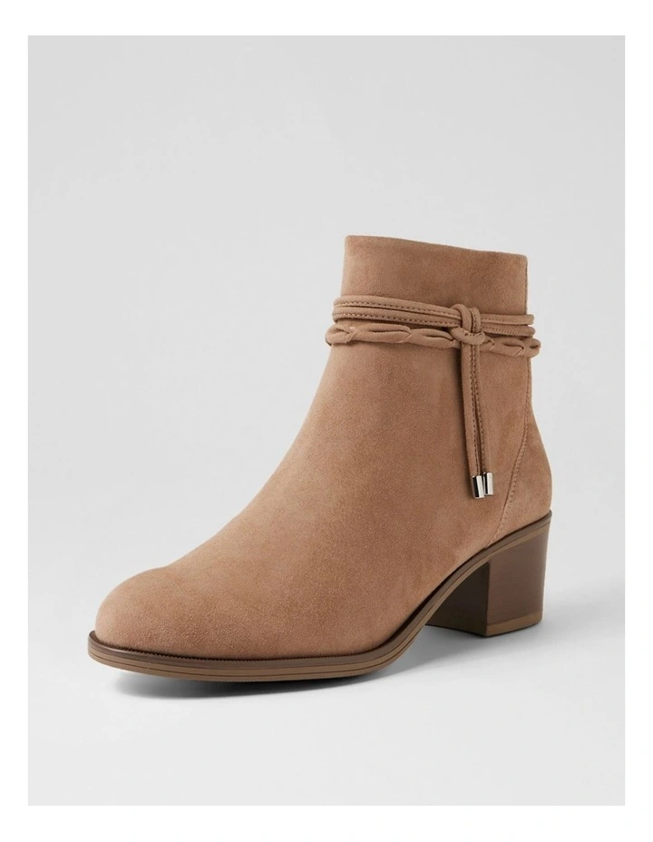 Carnations Taupe Suede Ankle Boots image 2