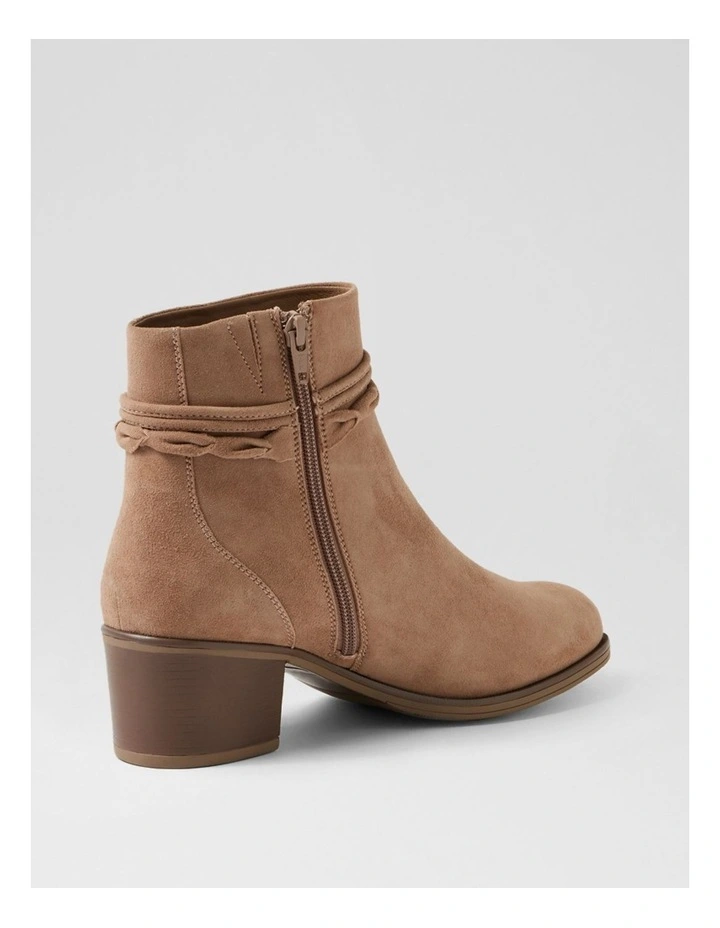 Carnations Taupe Suede Ankle Boots image 3