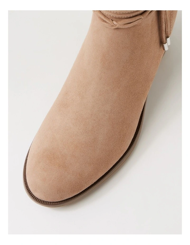Carnations Taupe Suede Ankle Boots image 4