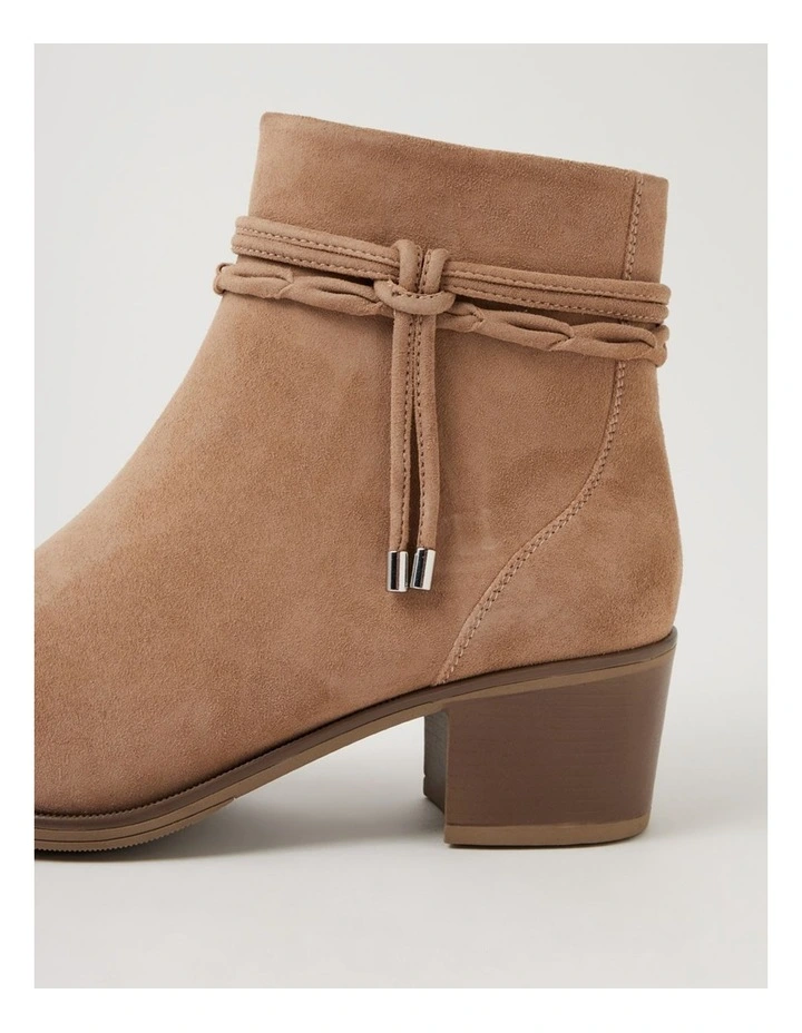 Carnations Taupe Suede Ankle Boots image 5