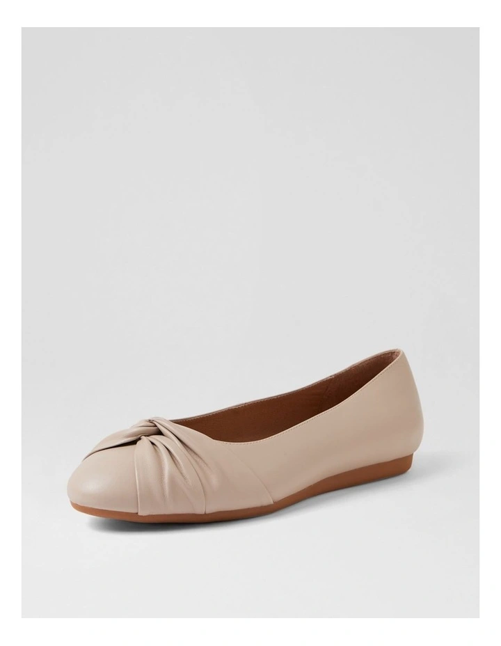 Blackelys Oatmilk Leather Flat Shoes image 2