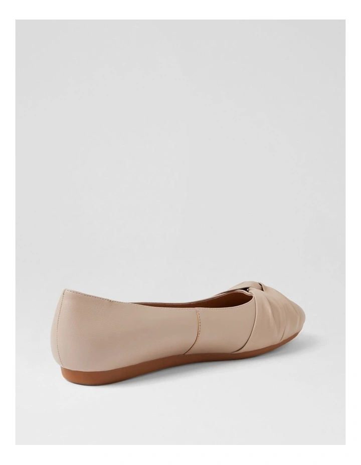 Blackelys Oatmilk Leather Flat Shoes image 3