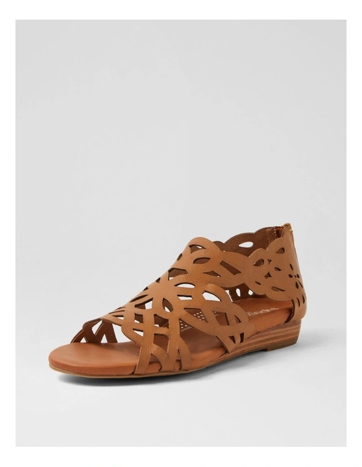 Jacki Dark Tan Leather Sandals image 2