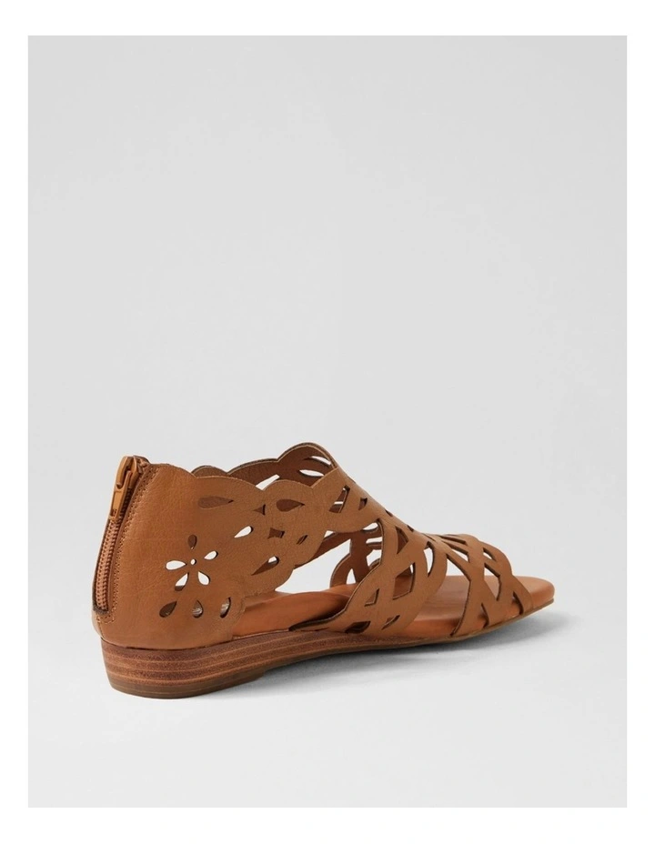 Jacki Dark Tan Leather Sandals image 3