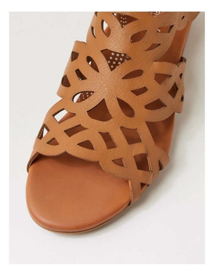 Jacki Dark Tan Leather Sandals image 4
