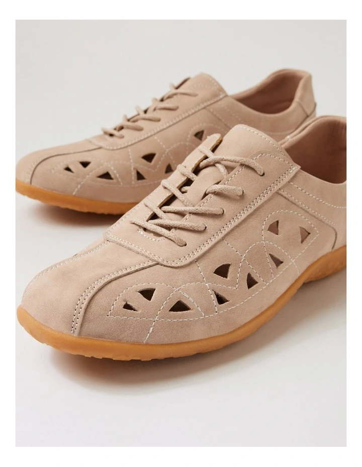 Landini Latte Nubuck Pu Flat Shoes image 5