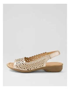 Benisie Rose Gold Gum Leather Sandals