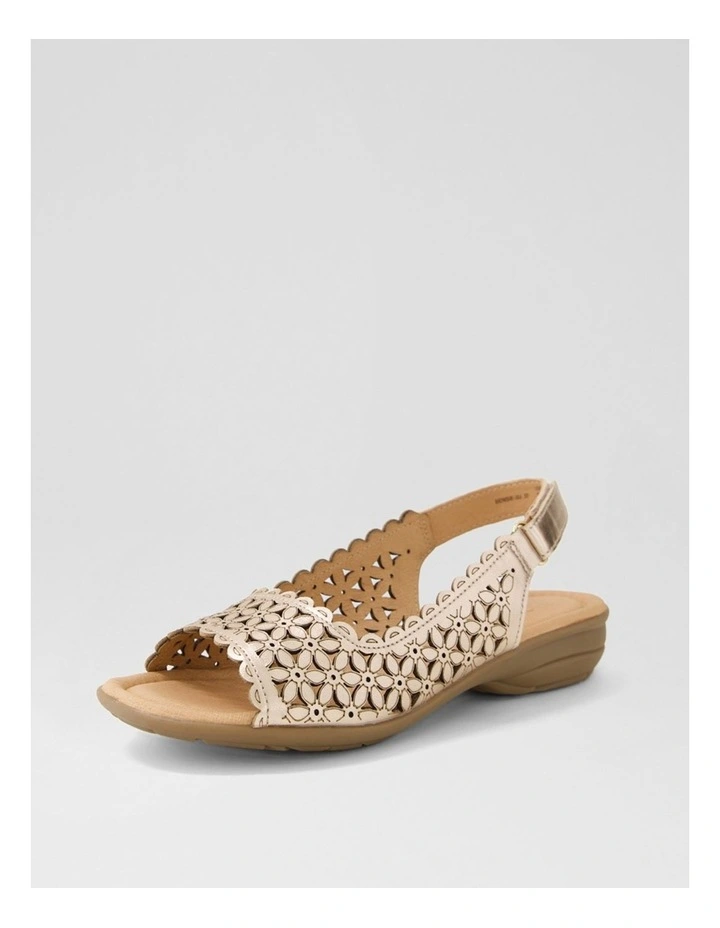 Benisie Rose Gold Gum Leather Sandals image 2