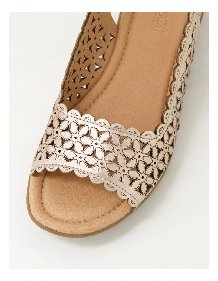 Benisie Rose Gold Gum Leather Sandals image 4