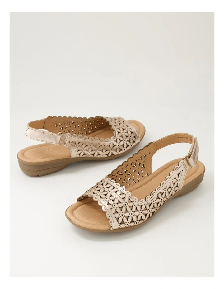 Benisie Rose Gold Gum Leather Sandals image 5