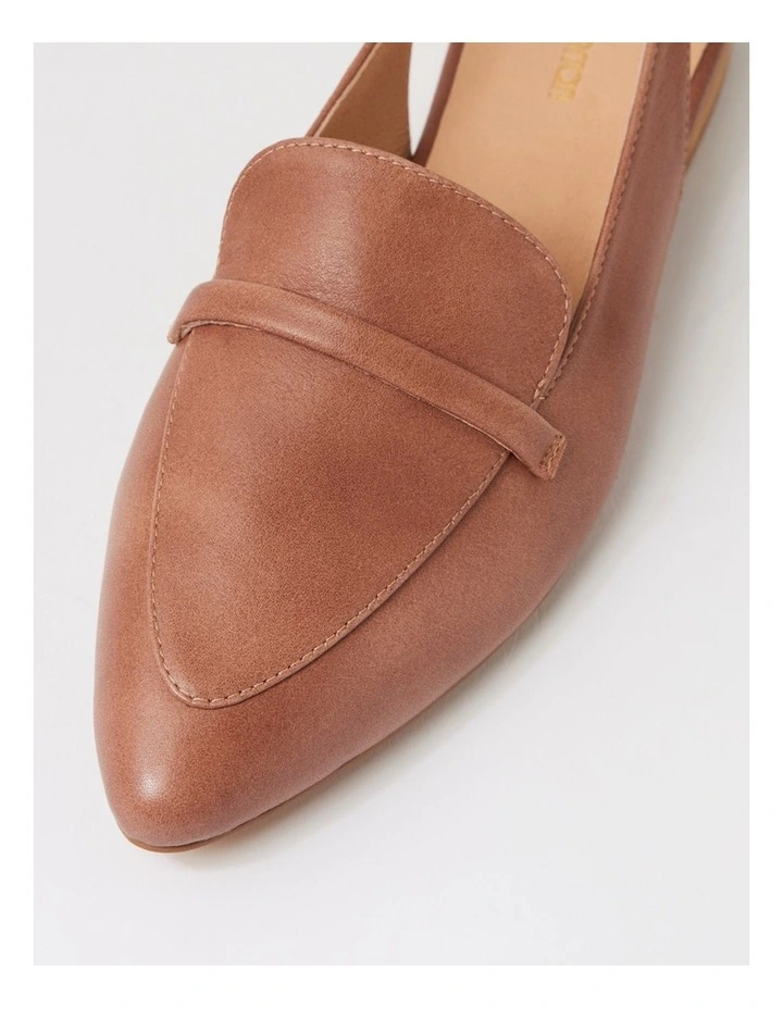 Dainer Coco Dark Natural Leather Flat Shoes image 4