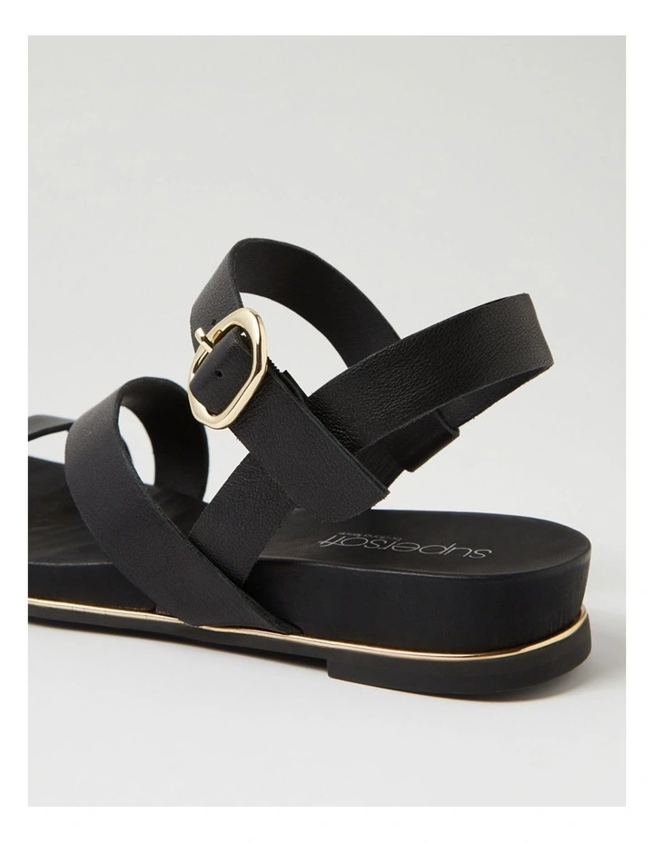Lindi Black Leather Sandals image 5