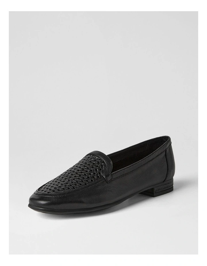 Tillis Black Leather Flat Shoes image 2
