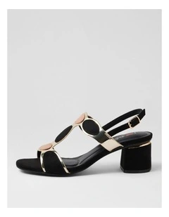 Hayton Black Multi Microsuede Sandals