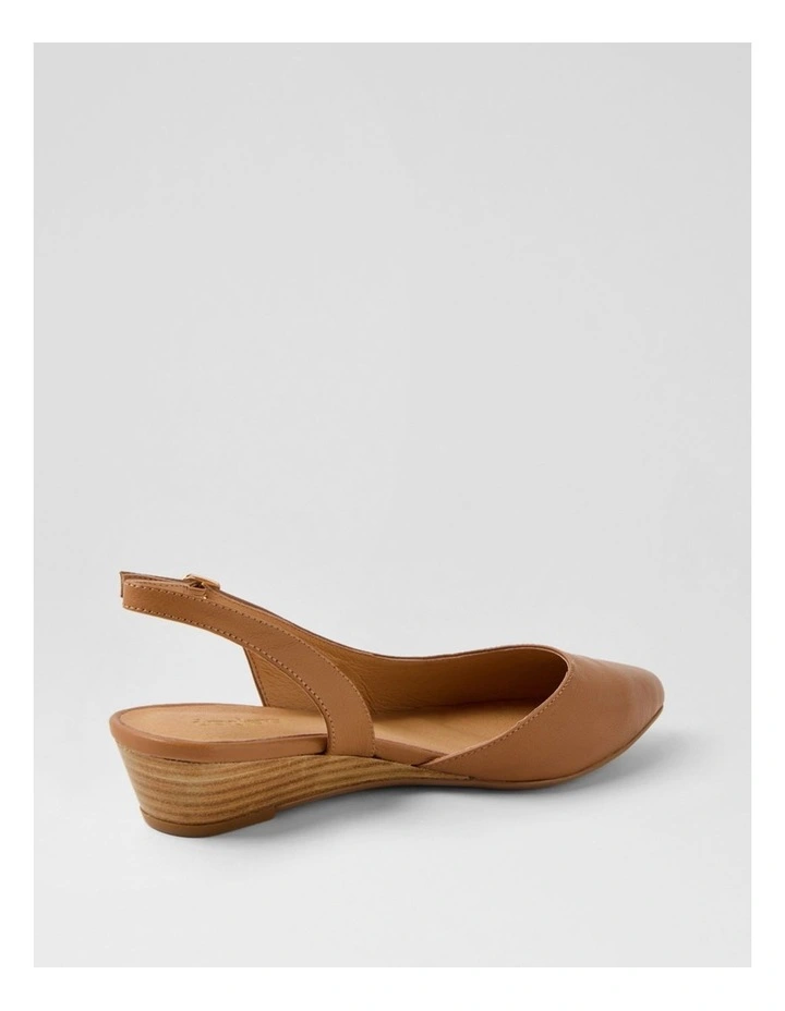 Pleeza Dark Tan Natural Leather Heels image 5