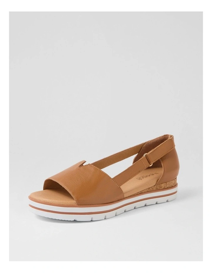 Ashiers Dark Tan Leather Sandals image 2
