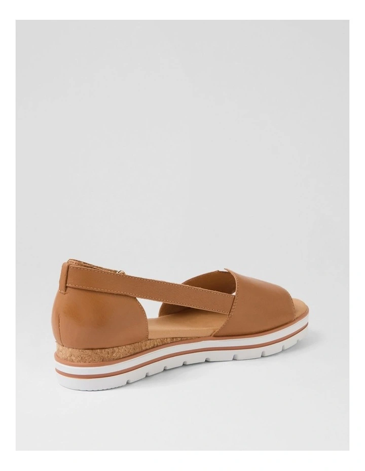 Ashiers Dark Tan Leather Sandals image 3